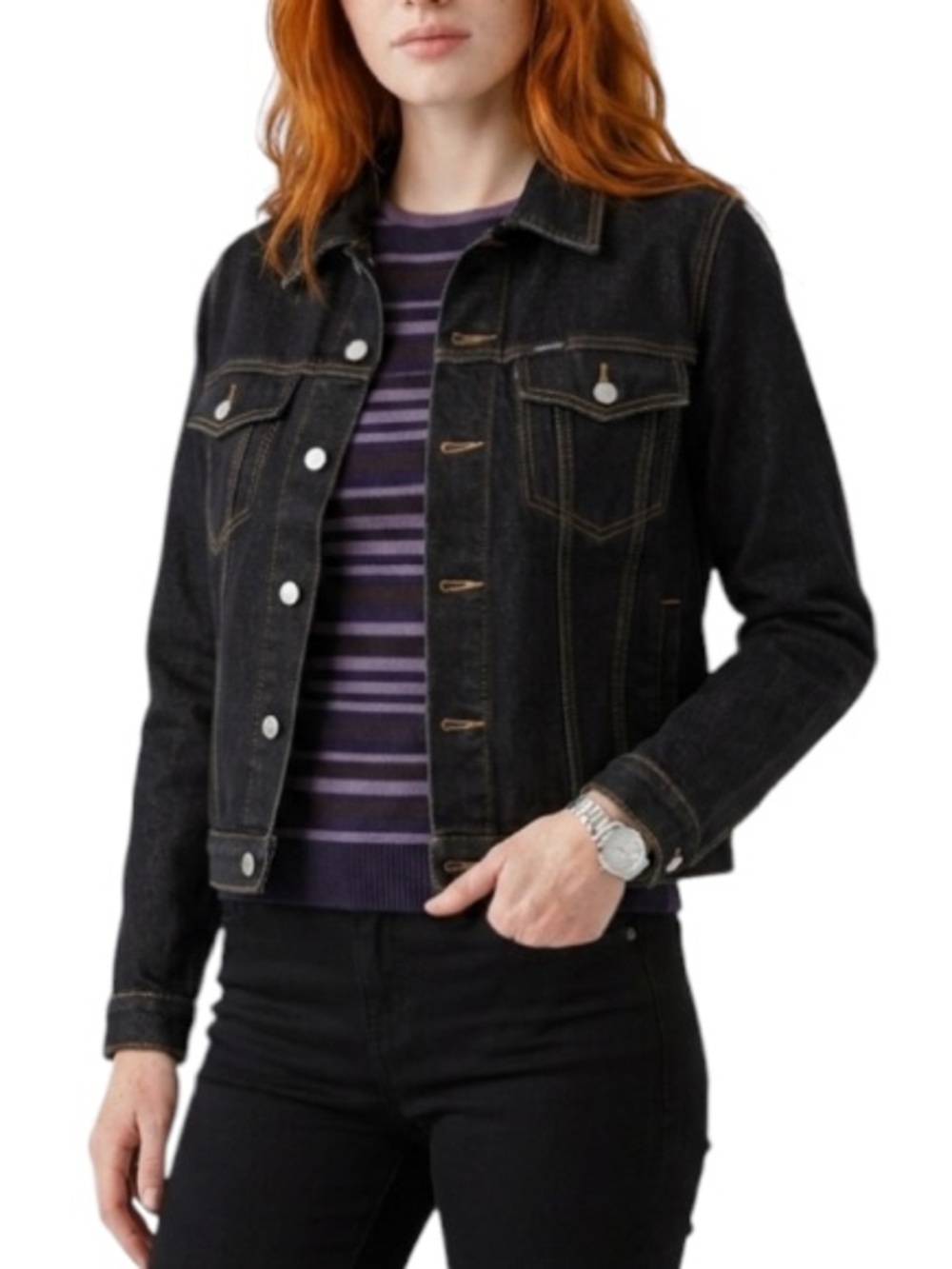 Guess black Jean jacket black denim jacket